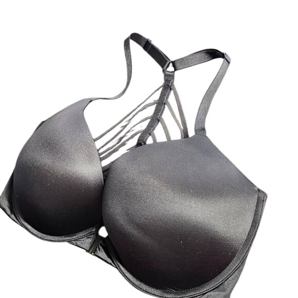 Victoria's Secret Very Sexy Push Up Bra, Front Close, Black, Strappy, 34DDD - Picture 6 of 6